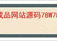 成品网站源码78W78隐藏通道1