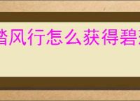 踏风行怎么获得碧落心经,踏风行碧落心经学习方法