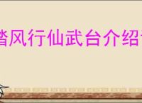 踏风行仙武台介绍说明,踏风行仙武台玩法攻略
