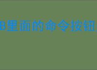 VB里面的命令按钮是什么?