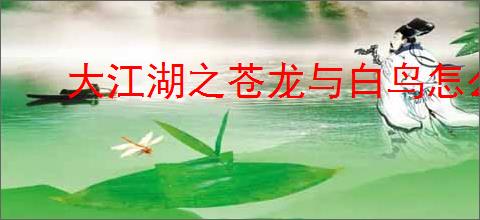 大江湖之苍龙与白鸟怎么完成临安斗子坊,临安斗子坊任务攻略
