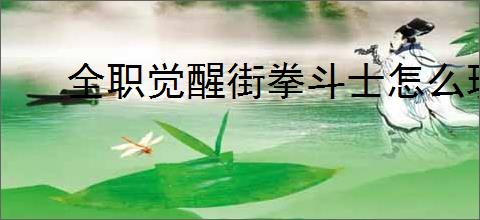 全职觉醒街拳斗士怎么玩,全职觉醒格斗家分支街拳斗士加点推荐